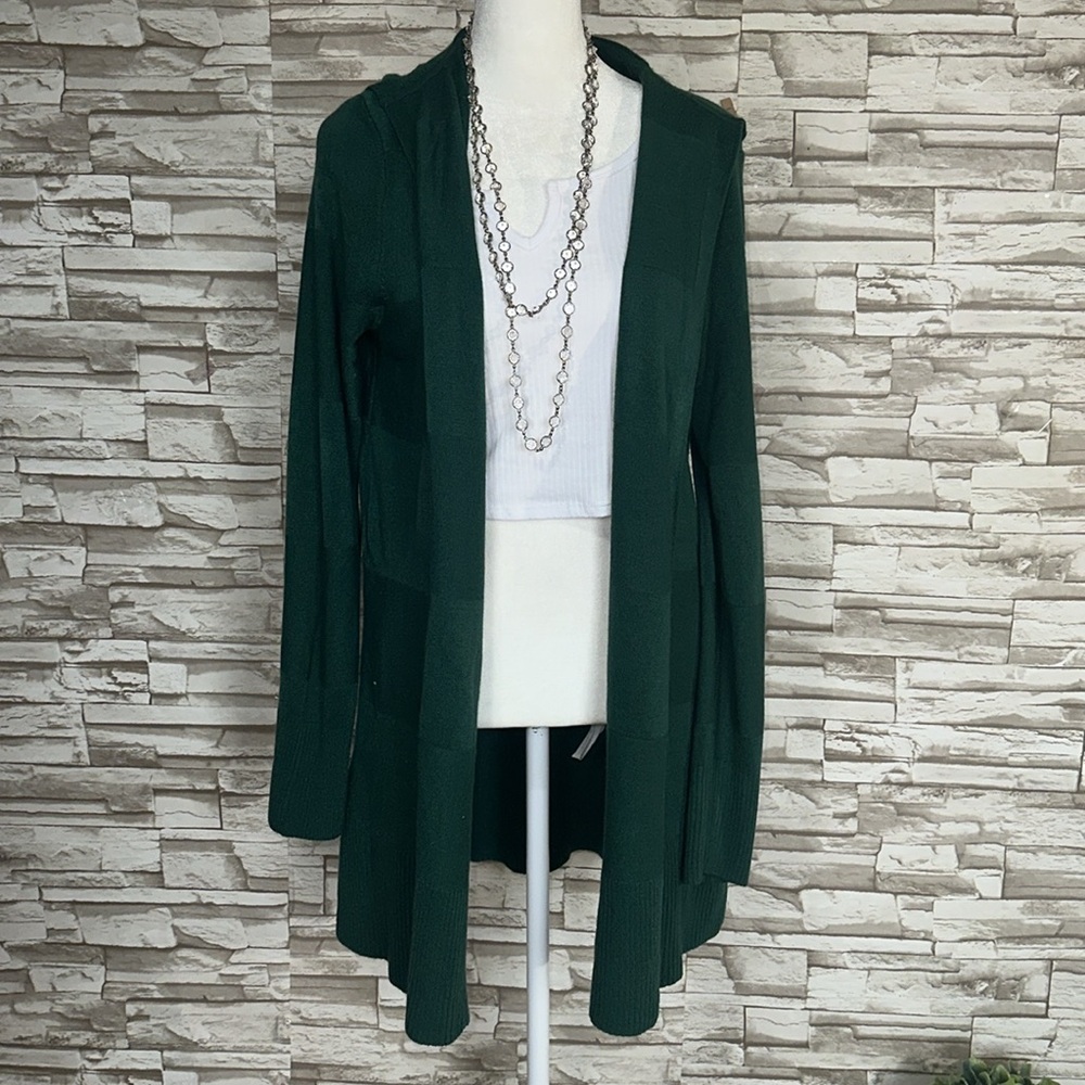 CAROL ROSE Large Green Hooded Cardigan - Picture 3 of 14